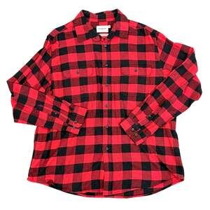 Goodfellow & Co Men's Red and Black Buffalo Plaid Flannel Shirt XL